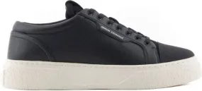 Armani Exchange logo-print panelled sneakers Black