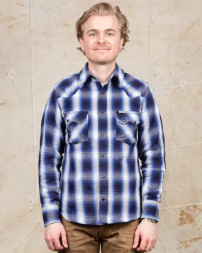 Indigofera Dollard Shirt Flannel Check Blue / White