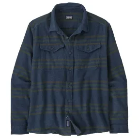 Men's Fjord Flannel Shirt - Treelined: Smolder Blue