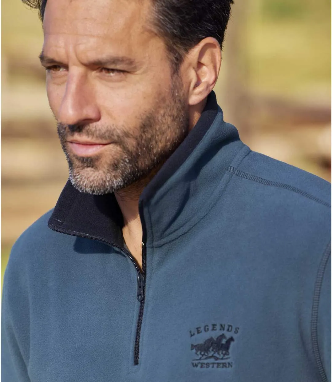 Pack of 2 Men's Microfleece Jumpers - Navy Blue