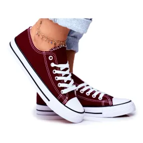 PS1 Maroon Women's Classic Sneakers Omerta red
