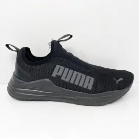 Puma Boys Wired Run Rapid 386547-01 Black Running Shoes Sneakers Size 6C