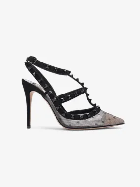 Rockstud Sneakers 100 Black Mesh EU 38 UK 5