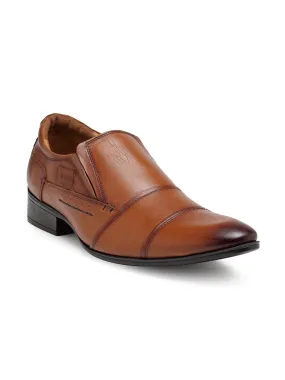 Teakwood Genuine Leather Tan Derby Shoes