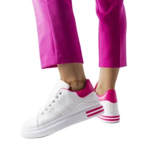 White sneakers with a pink accent from Davisson